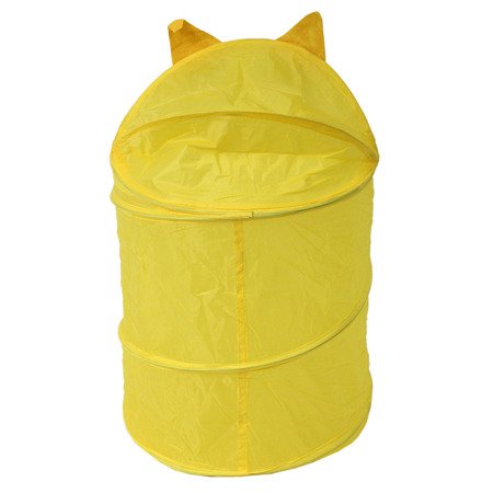 Pojemnik do przechowywania zabawek, prania, kosz tekstylny żółty M-25-04 kot