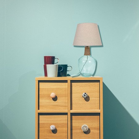 Przezroczysta lampa retro szklana do sypialni salonu z abażurem - NB3600000
