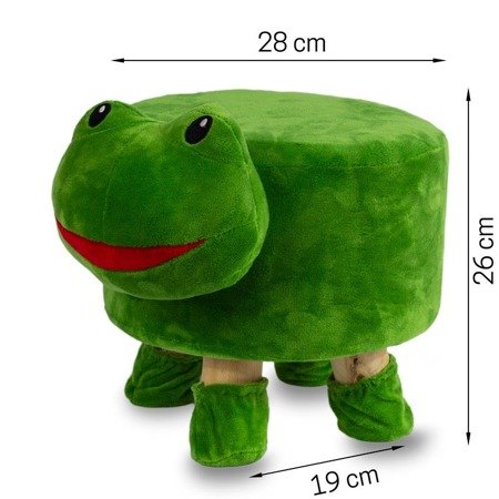 Pufa dziecięca stołek zwierzak dla dzieci podnóżek pufka żaba zielona UC121274