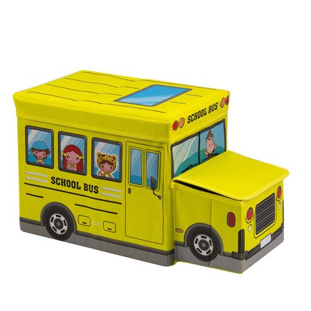 Pufa skrzynia pojemnik na zabawki kufer organizer do przechowywania zabawek UC82102-1 żółta