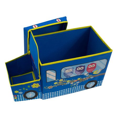 Pufa skrzynia pojemnik na zabawki kufer organizer do przechowywania zabawek UC82102 niebieska