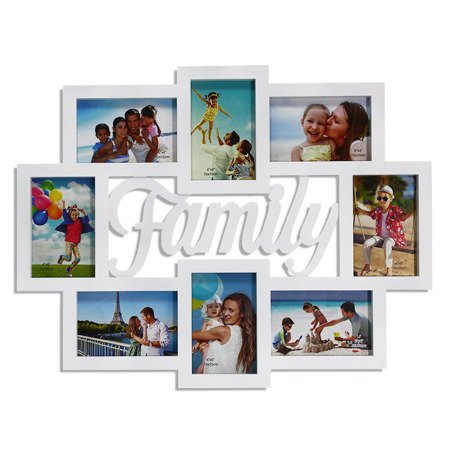 Ramka na zdjęcia multi na 8 zdjęć FAMILY 10x15 FOTO biała UC82326
