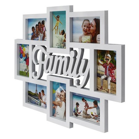 Ramka na zdjęcia multi na 8 zdjęć FAMILY 10x15 FOTO biała UC82326