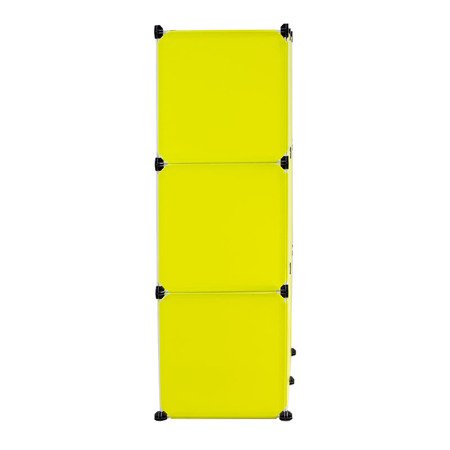 Regał modułowy składany żółty 4 elementy do pokoju dziecięcego szafa 6 elementów. - 90103