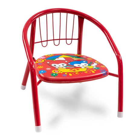 Stabilne krzesełko dla dziecka, kolorowe krzesło dziecięce dźwiękowe UC82312 - czerwone