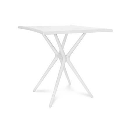 Stół kwadratowy nowoczesny na taras do ogrodu kuchni 73 cm x 73 cm biały 203