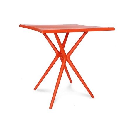 Stół kwadratowy nowoczesny na taras do ogrodu kuchni 73 cm x 73 cm pomarańczowy 203