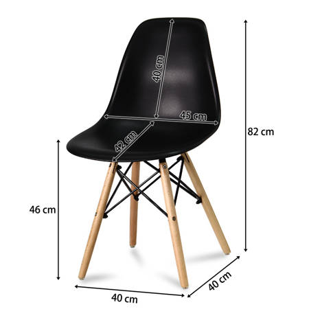 Stół okrągły S350 SEN biały + 2 krzesła czarne 212 zestaw kuchenny skandynawski nowoczesny
