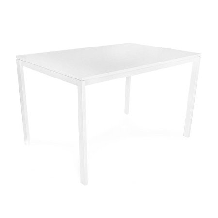 Stół prostokątny klasyczny MDF do kuchni jadalni biały 80 x 120 cm 303KW