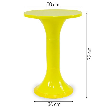 Stół stolik dziecięcy okrągły dla dziecka plastikowy żółty UC824009-03