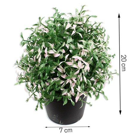 Sztuczna roślina dekoracyjna w czarnej doniczce różowe kwiatki DFS022-1