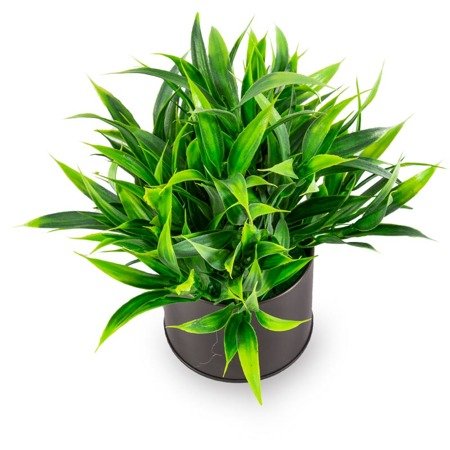 Sztuczna roślina w metalowej brązowej doniczce trawa dekoracja zielona UC82204