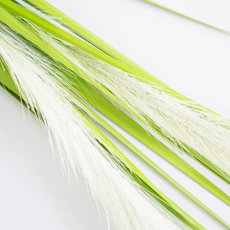 Sztuczna trawa dekoracyjna pampasowa roślina do salonu źdźbło pęk gałązka trawy jasno biała DFS016-3