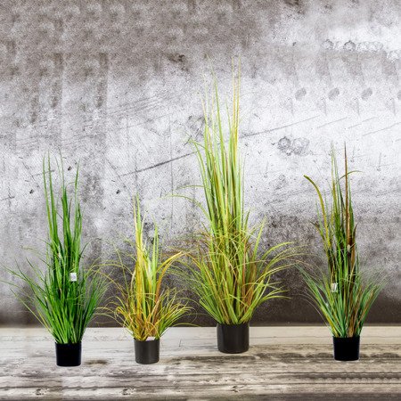 Sztuczna trawa roślina w doniczce do salonu Curve 80 cm II TR-CUR-080-II