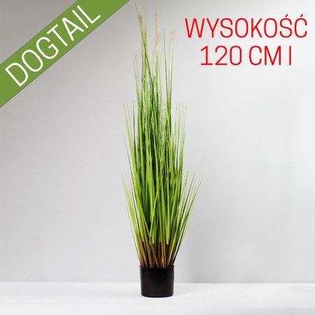 Sztuczna trawa roślina w doniczce do salonu Dogtail 120 cm I TR-DOG-120-I
