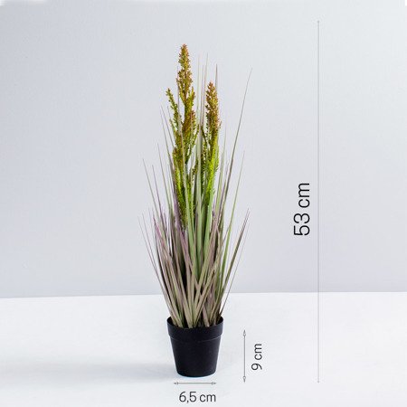 Sztuczna trawa roślina w doniczce do salonu Grain 53 cm III TR-GRA-053-III