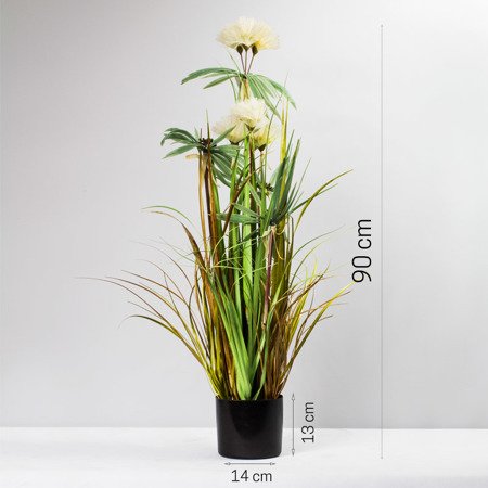 Sztuczna trawa roślina w doniczce do salonu Plume 90 cm III TR-PLU-090-III