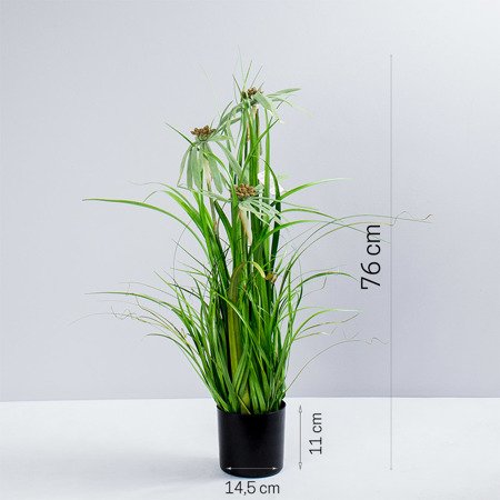 Sztuczna trawa roślina w doniczce do salonu Swan 76 cm - II TR-SWA-076-II