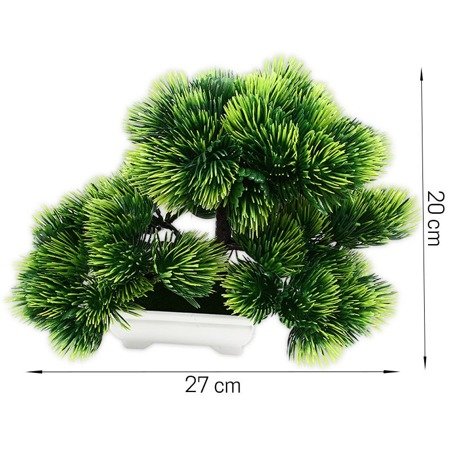 Sztuczne drzewko dekoracyjne bonsai roślina w ceramicznej doniczce zielone UC60502