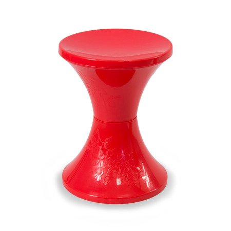 Taboret dziecięcy krzesełko dla dziecka plastikowe czerwony UC824013-03