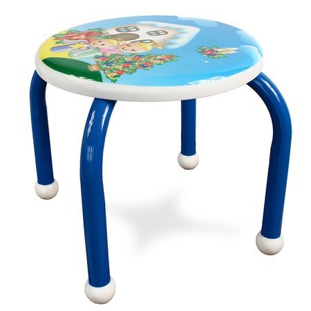 Taboret dziecięcy stołek dla dziecka na metalowych nogach stolik niebieski UC82305-22