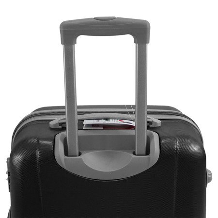 Walizki podróżne Lot Wizzair ABS komplet 20/24/28 czarna UC03001-02 + waga bagażowa gratis 03008-03