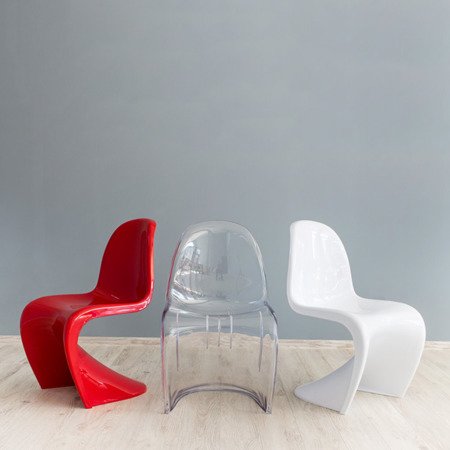 Wytrzymałe krzesło w kształcie litery S do restauracji kawiarni biura panton ABS 213 półmat