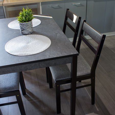 Zestaw kuchenny stół + 4 krzesła do jadalni kuchni nowoczesny drewniany X010 110x70 cm