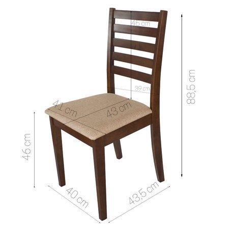Zestaw kuchenny stół + 4 krzesła do jadalni kuchni nowoczesny drewniany X030 120x75 cm