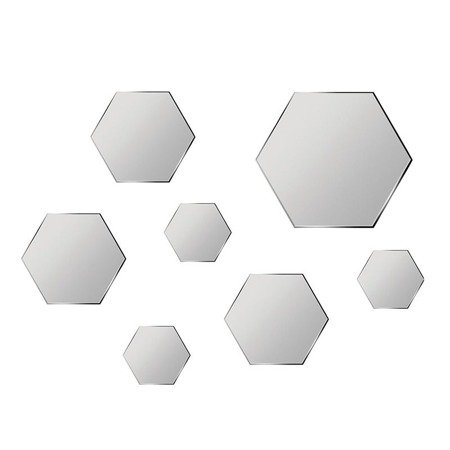 Zestaw luster samoprzylepnych w kształcie heksagonu - 7 szt.  - KO-170420500H
