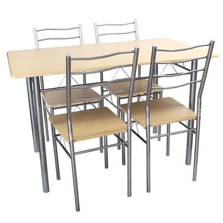 Zestaw stół + 4 krzesła kuchenny do jadalni kuchni nowoczesny X001W 120cm x 70cm