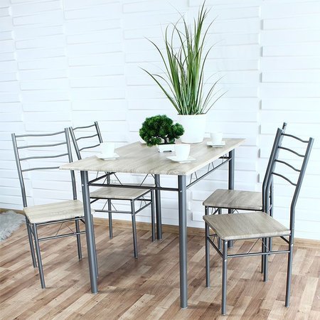 Zestaw stół + 4 krzesła kuchenny do jadalni kuchni nowoczesny X103 120cm x 70cm