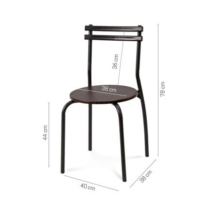 Zestaw stół + 4 krzesła kuchenny do jadalni kuchni nowoczesny brązowy X007