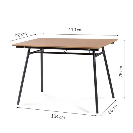 Zestaw stół + 4 krzesła kuchenny do jadalni kuchni nowoczesny jasny brązowy X009