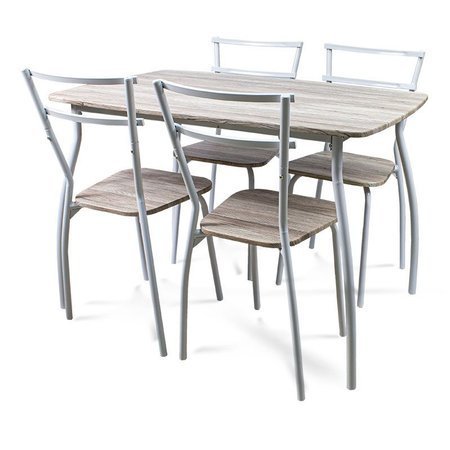 Zestaw stół + 4 krzesła kuchenny do jadalni kuchni nowoczesny naturalne drzewo X101 110cm x 70cm
