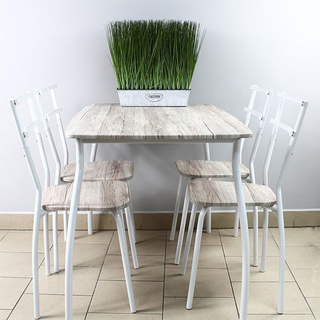 Zestaw stół + 4 krzesła kuchenny do jadalni kuchni nowoczesny naturalne drzewo X101 110cm x 70cm