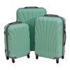 Komplet walizek podróżnych na kółkach wytrzymałe z rączką ABS 20/24/28 UC03004-01 pistacjowe